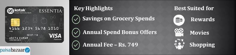 Kotak Mahindra Bank Credit Card Apply Online At Paisabazaar Com - 