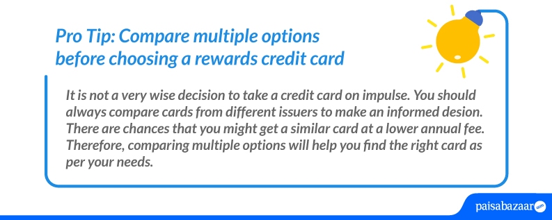 Compare multiple options before choosing a rewards credit card