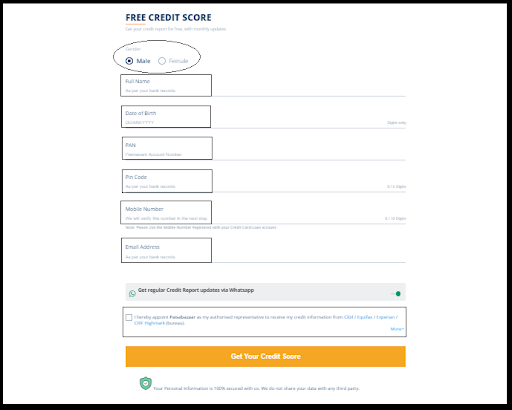 Check Your CIBIL Score for Free | Paisabazaar.com