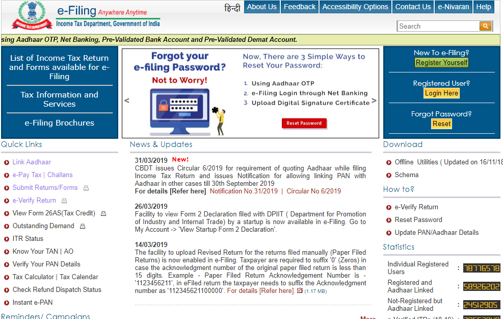 ITR Filing FY2020-21 | How to File ITR Online India ...