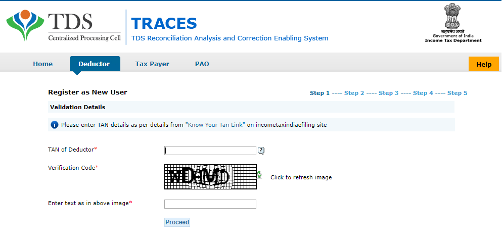 TRACES Deductor Registration Paisabazaar