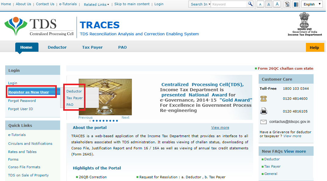 TRACES - How to Register & Login on TDS TRACES Website - Paisabazaar