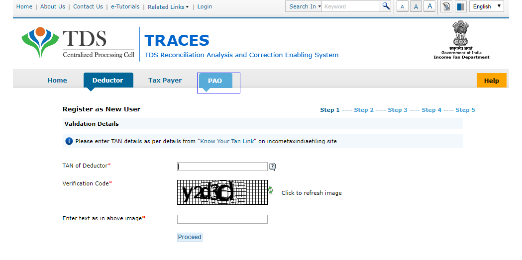 TDS Traces How to Register on TDS Traces site & Login Information