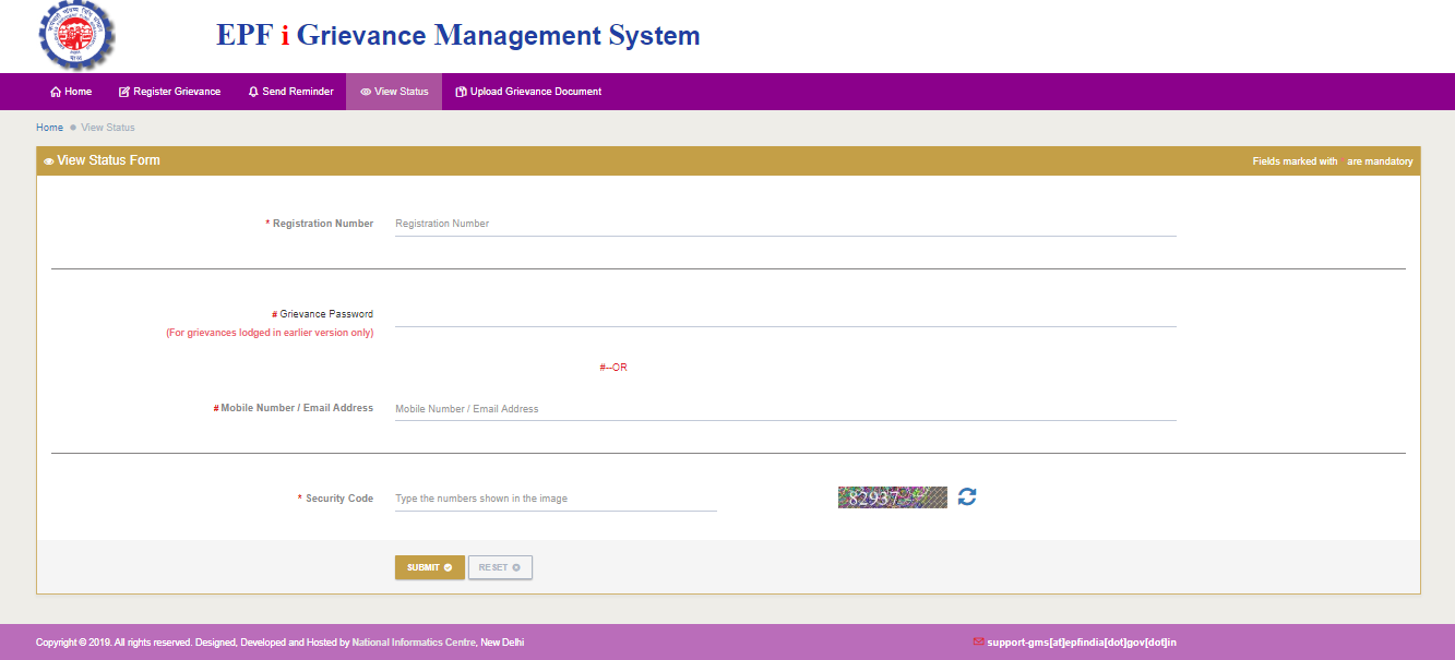 View-Status-Form