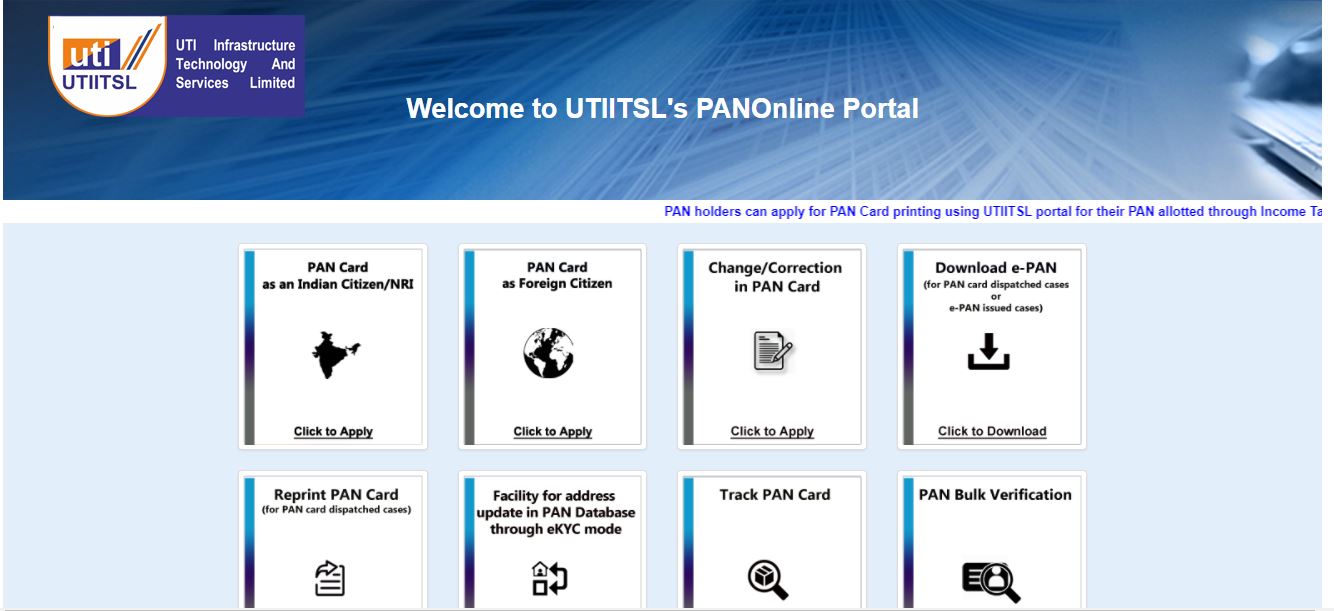 Utiitsl pan card know all about uti pan at paisabazaar