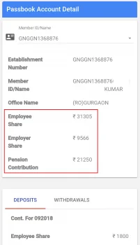 Passbook Details