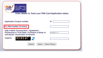 Check UTI/NSDL PAN Card Status Online by PAN & Coupon Number, Name ...