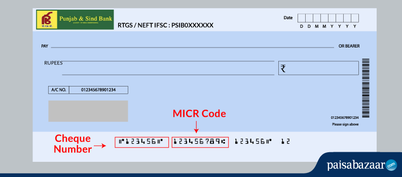 punjab & sind bank MICR Code