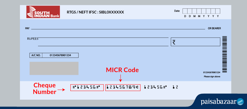 south indian bank micr code