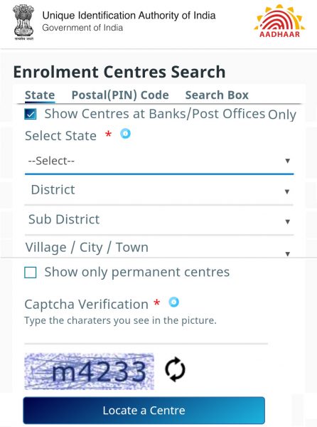 Aadhar Card Center - How to Find Aadhaar Enrolment Centre Near Me