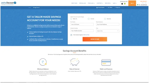 savings account section