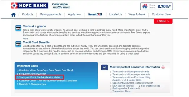 Hdfc Credit Card Application Status How To Track Online And Offline - 