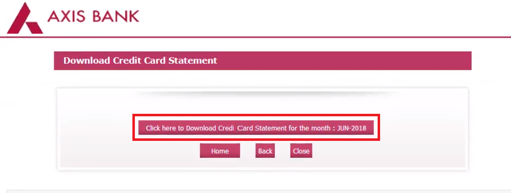 Axis Bank Credit Card Statement Online Offline Switch To E