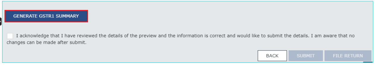 Generate GSTR-1 Summary