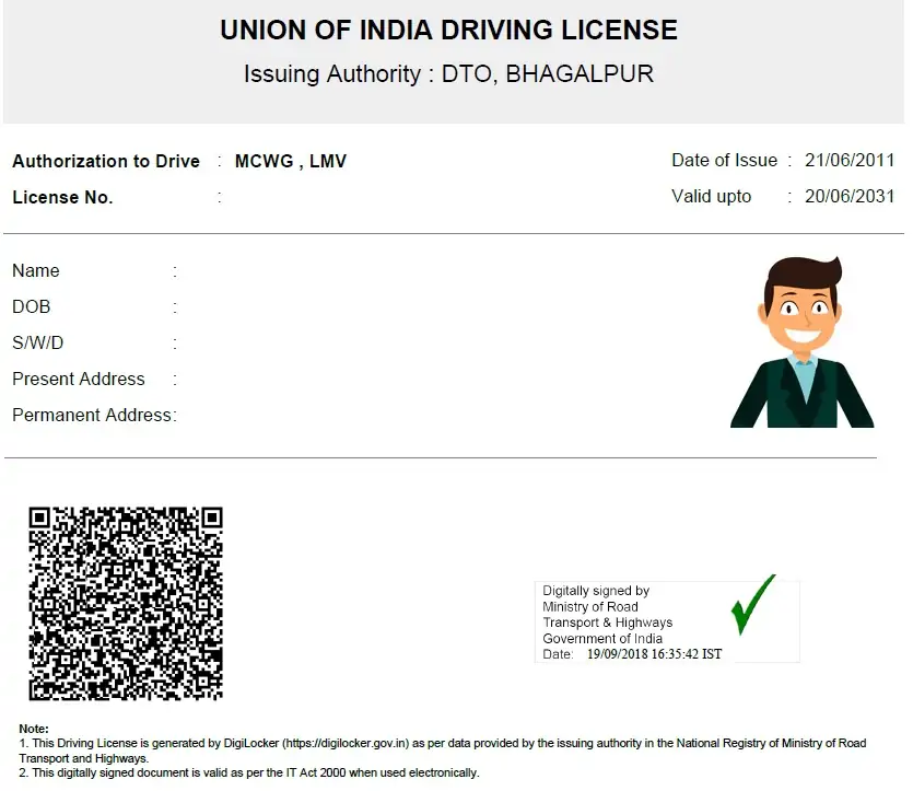 linked driving license with digilocker