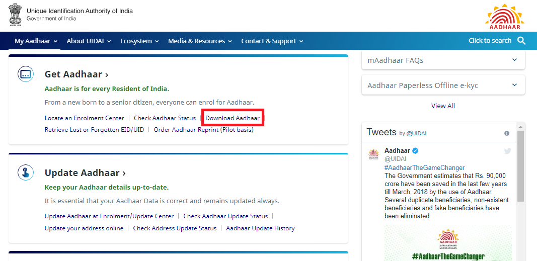 download aadhar card form