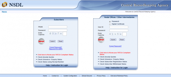 NPS Login (National Pension Scheme) & Registration Process
