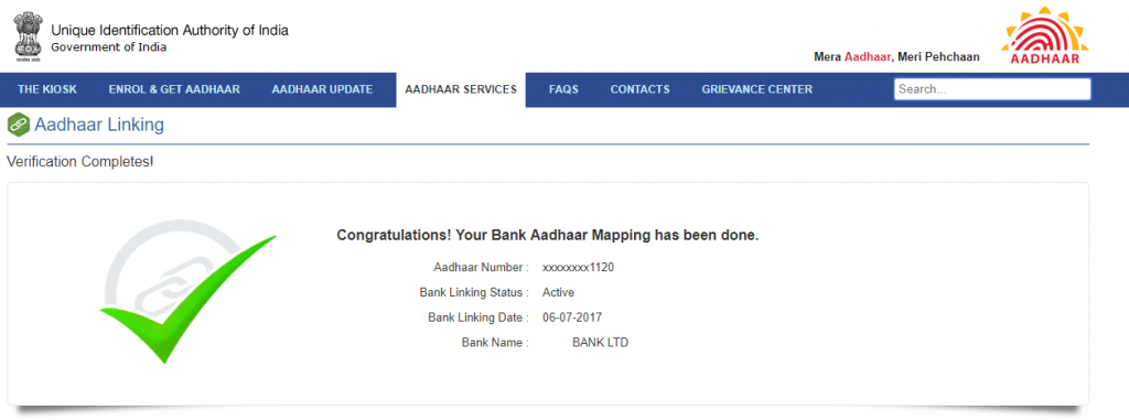 How To Check Aadhaar Bank Link Status Online