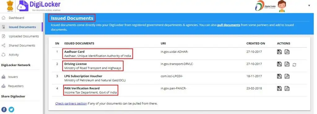digilockers documents