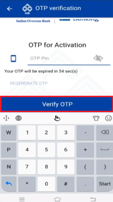 3 - IOB Mobile Banking OTP