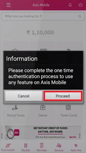4 - Axis Bank Mobile Banking Authentication