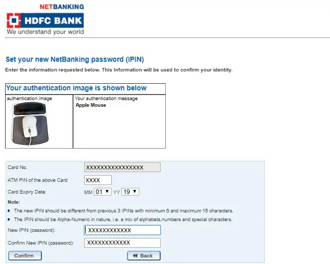 4- HDFC Netbanking Change Password