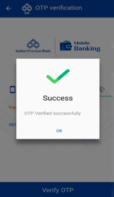 4 - IOB Mobile Banking OTP