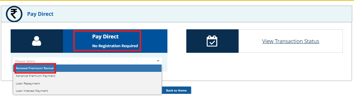 LIC Online Premium Payment Without Login