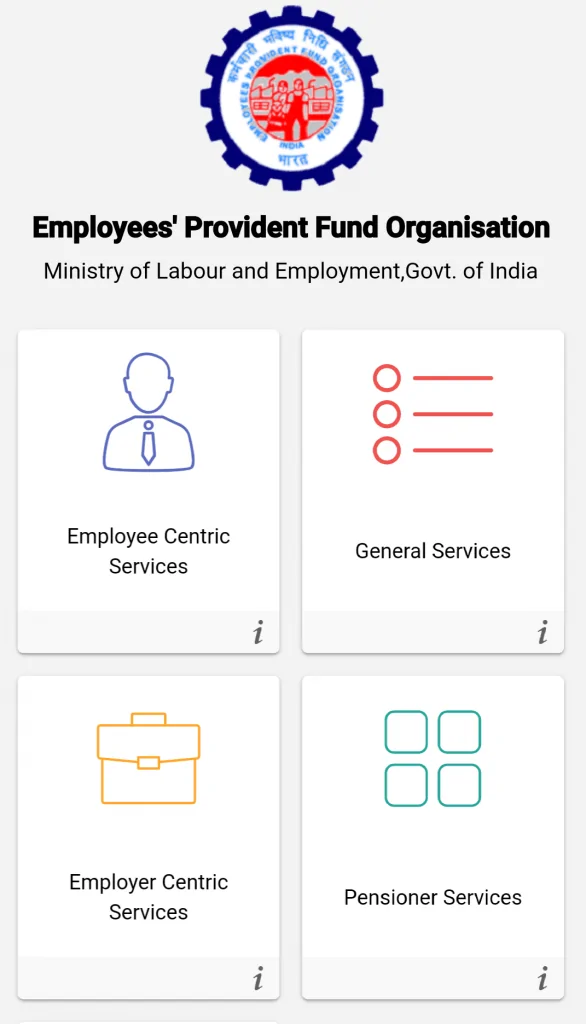 Umang App Interface