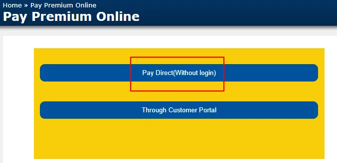 LIC Premium Payment Without Login