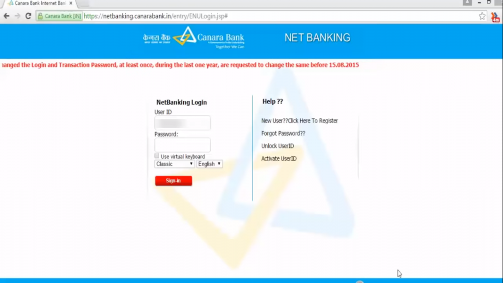 Canara Bank Netbanking Register Login Password Reset Paisabazaar