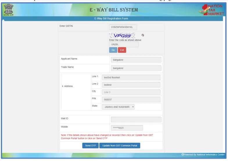 e-Way Bill Registration