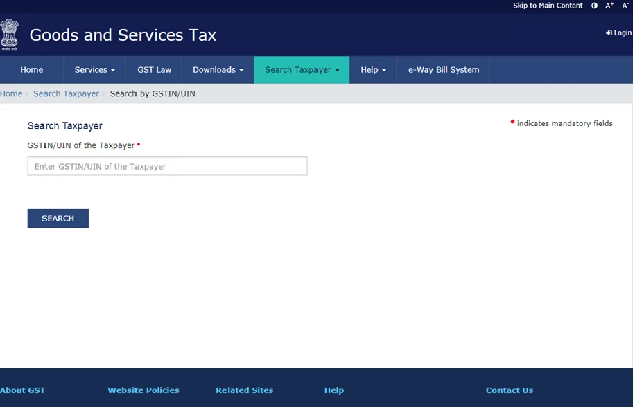 GST NUMBER SEARCH