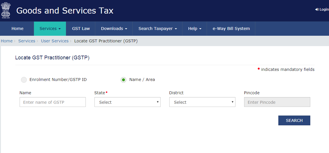 GST Services Practitioner Search