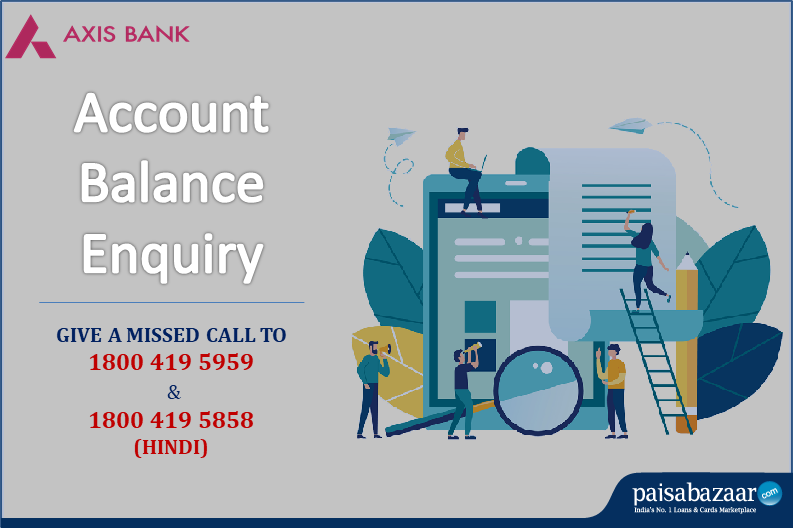 Axis Bank Balance Enquiry Number,Missed Call, SMS, Net Banking