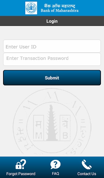 Bank of Maharashtra Mobile Banking c