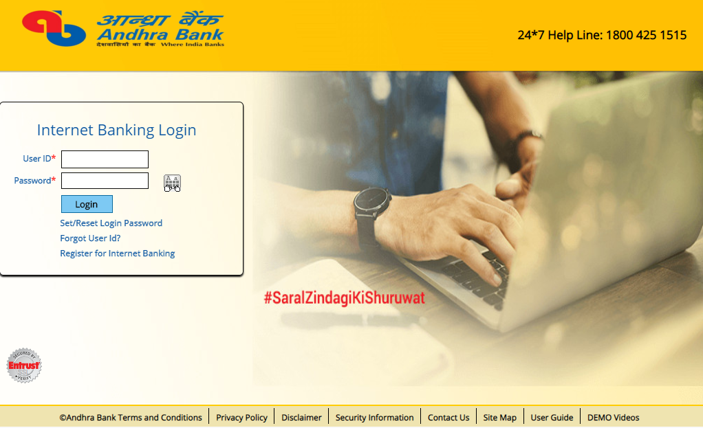 Andhra Bank Travel Card Login