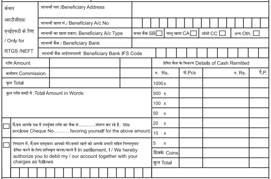 IDBI Bank RTGS Form details
