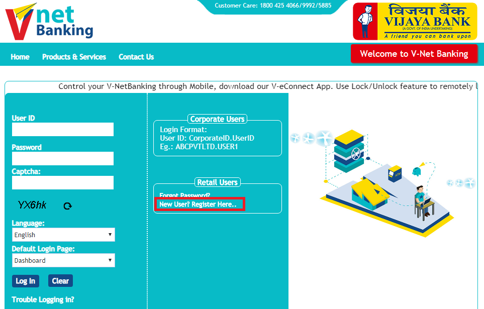 Vijaya Bank Net Banking Registration b