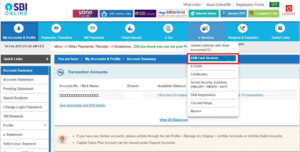 2 - Block SBI ATM Card - atm card services