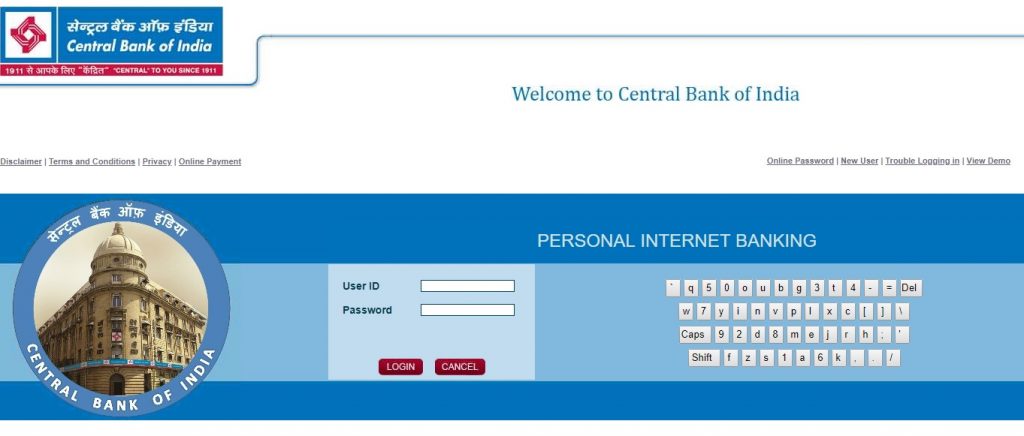 CBI Net Banking Login