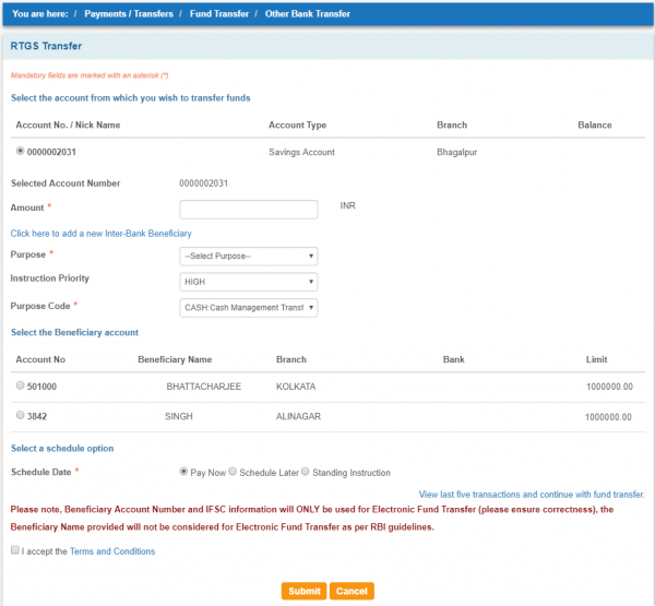 एसबीआई (SBI) RTGS शुल्क, फीस व समय | पैसाबाज़ार.कॉम