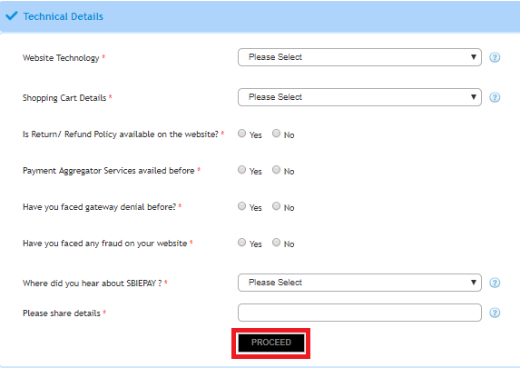 4-SBI ePay Technical Details form