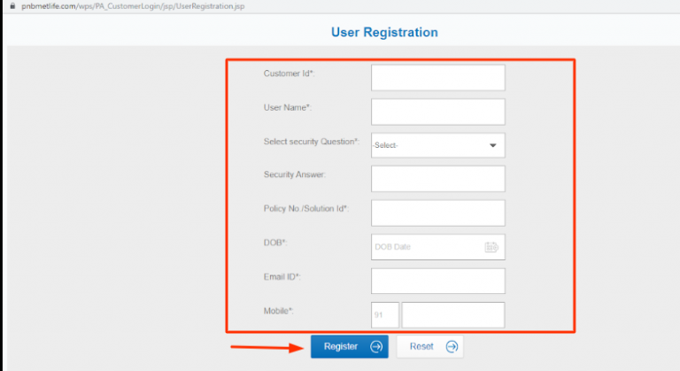 PNB Metlife Insurance Portal Login &amp; Registration Process