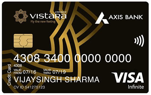 Axis bank vistara Infinie credit card