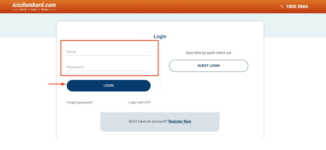 Enter mail id and Password and click Login