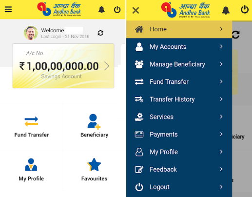 6 - Andhra Bank Mobile Banking - Fund Transfer
