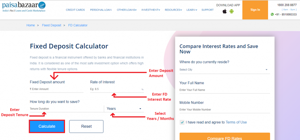 SBI FD Calculator SBI FD Interest Calculator 2019