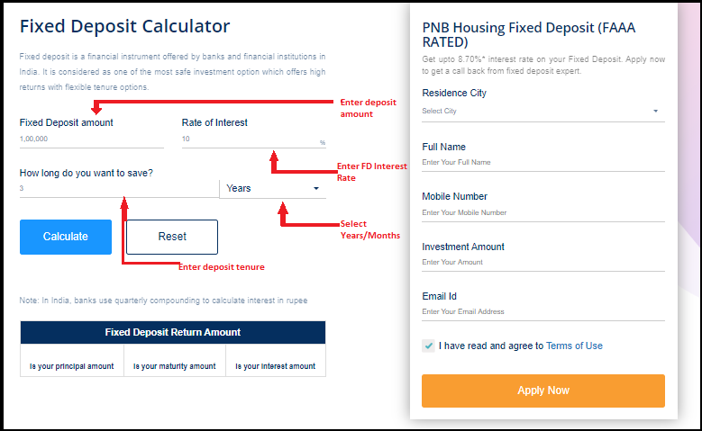 Andhra bank fixed deposit interest rates