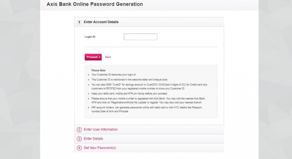 How To Reset Password Internet Banking Axis Bank Youtube